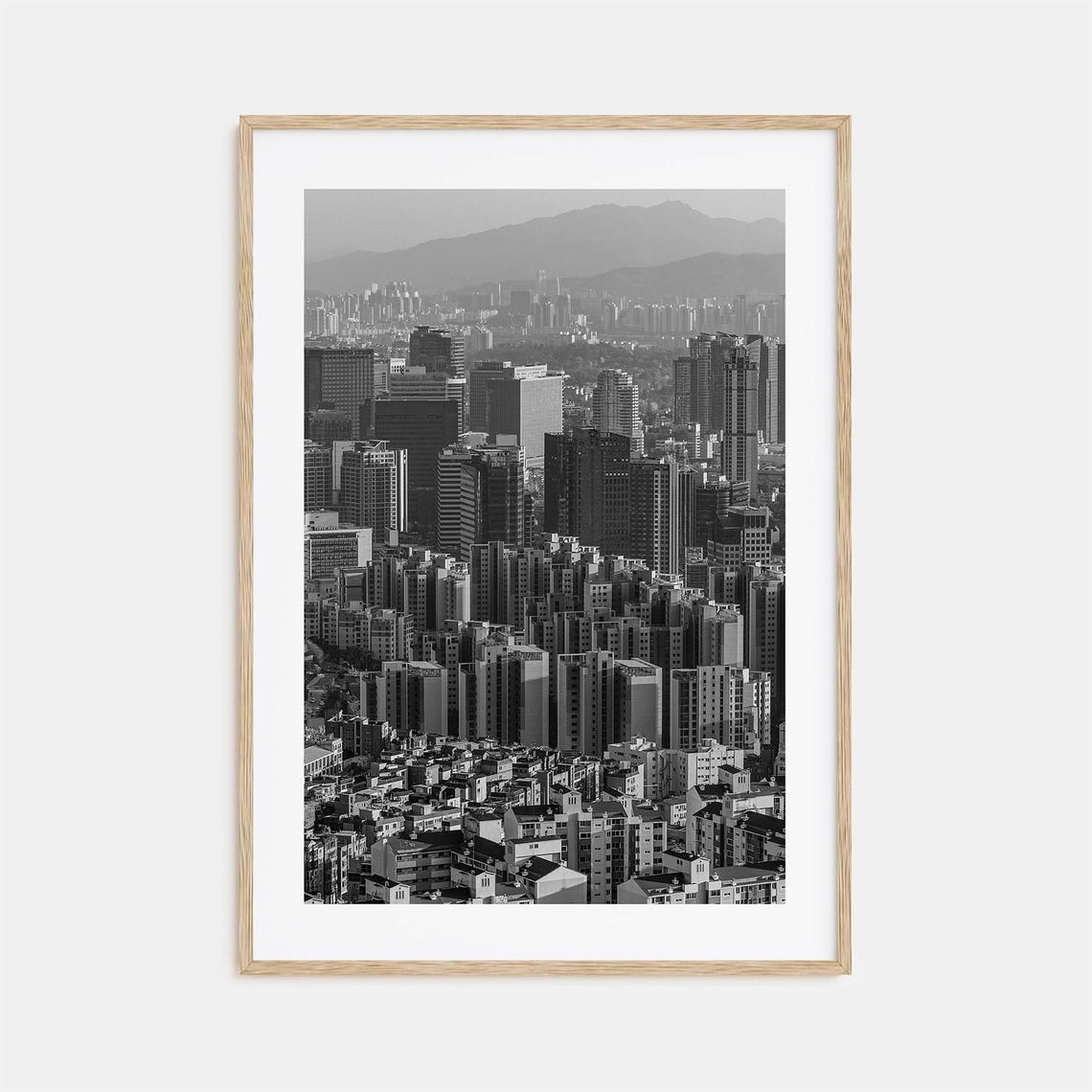 Seoul Photo Poster Print No 1 Seoul Black And White Wall Art Seoul Wall Photography Seoul Travel Seoul Map Poster