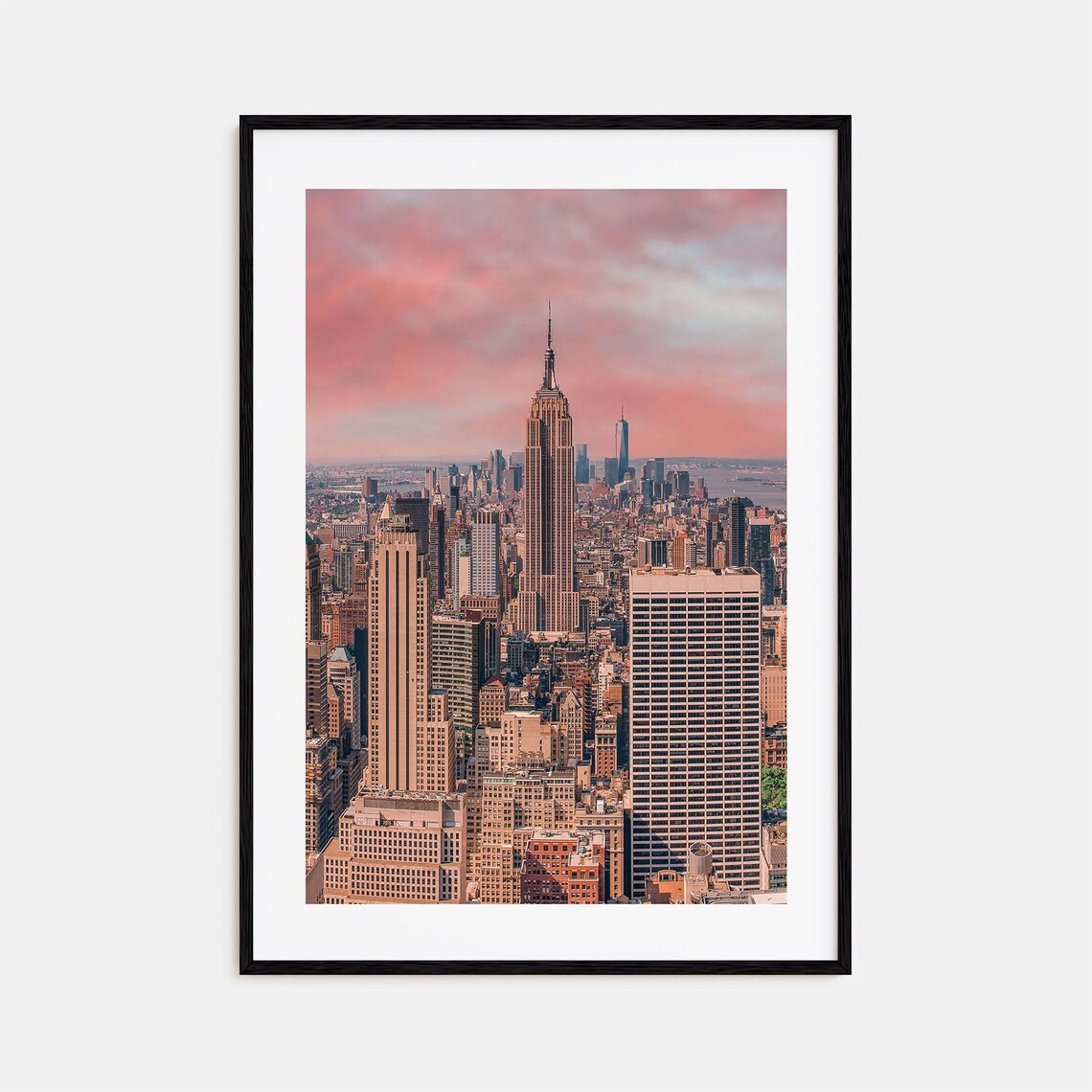 New York City Colorful Travel Poster, Street Map