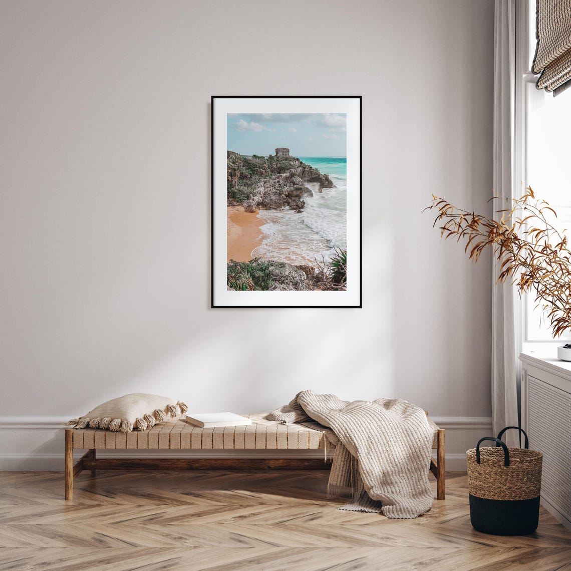 Cancun Tulum Mayan Seaside Ruins Coast Colorful Photography Poster - Image 2