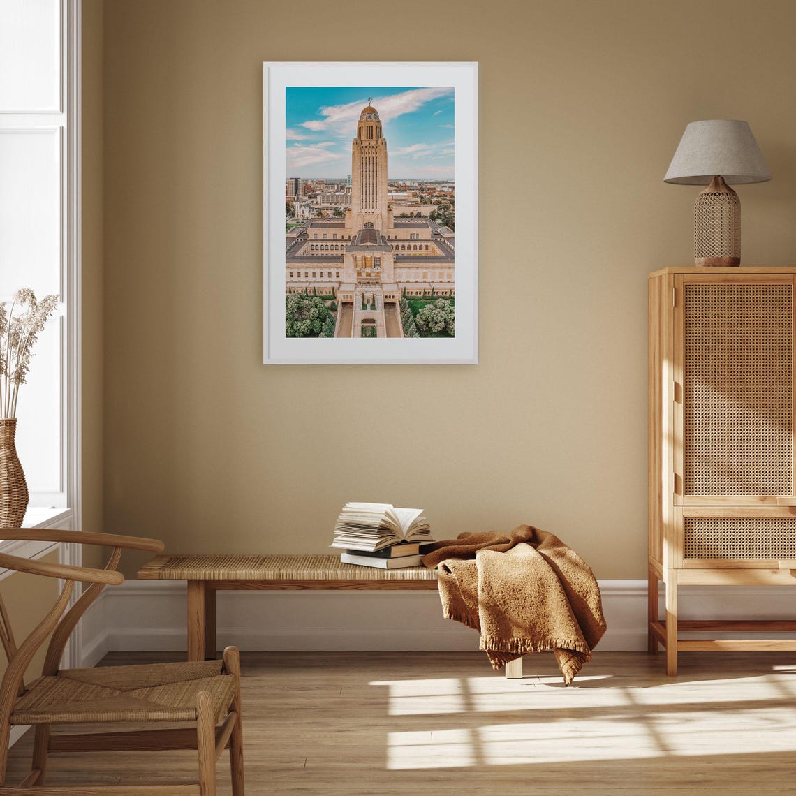 Lincoln Nebraska State Capitol Tower Aerial Landmark Photo Poster - Image 3