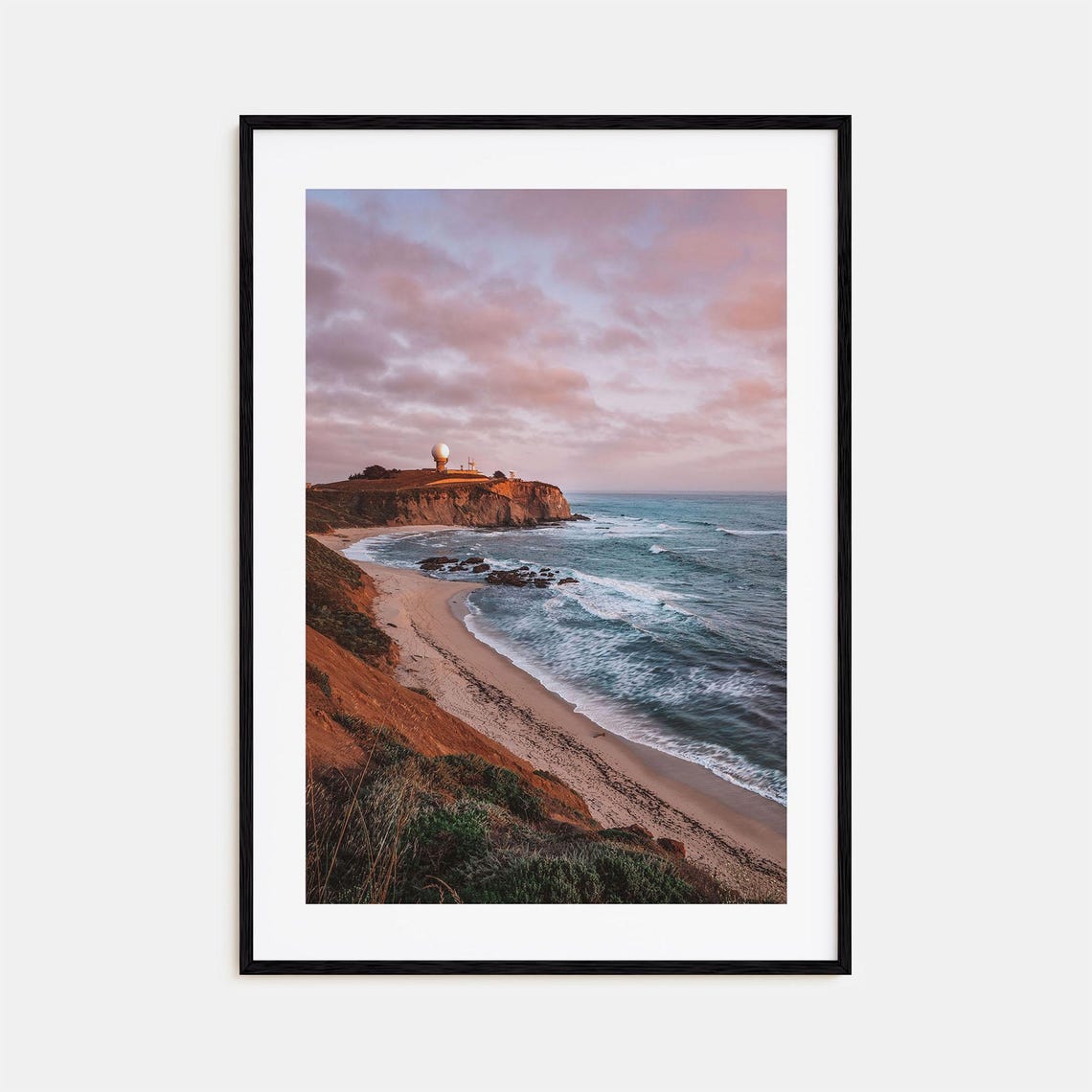 Half Moon Bay California Coastal Cliffs Sunset Cove Art Poster