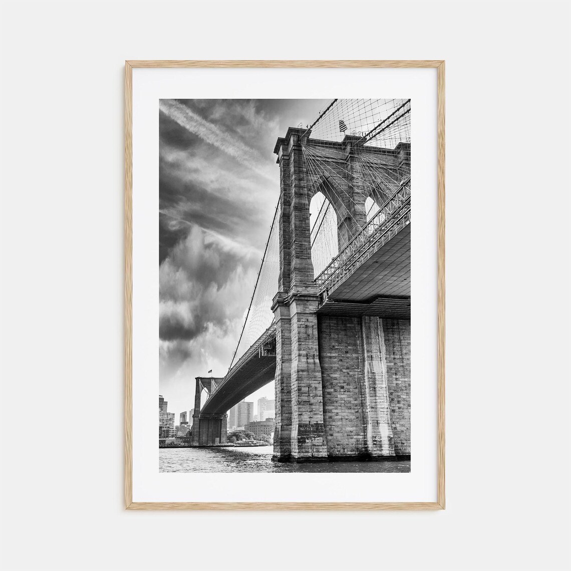 Brooklyn Black And White Travel Poster Art Print