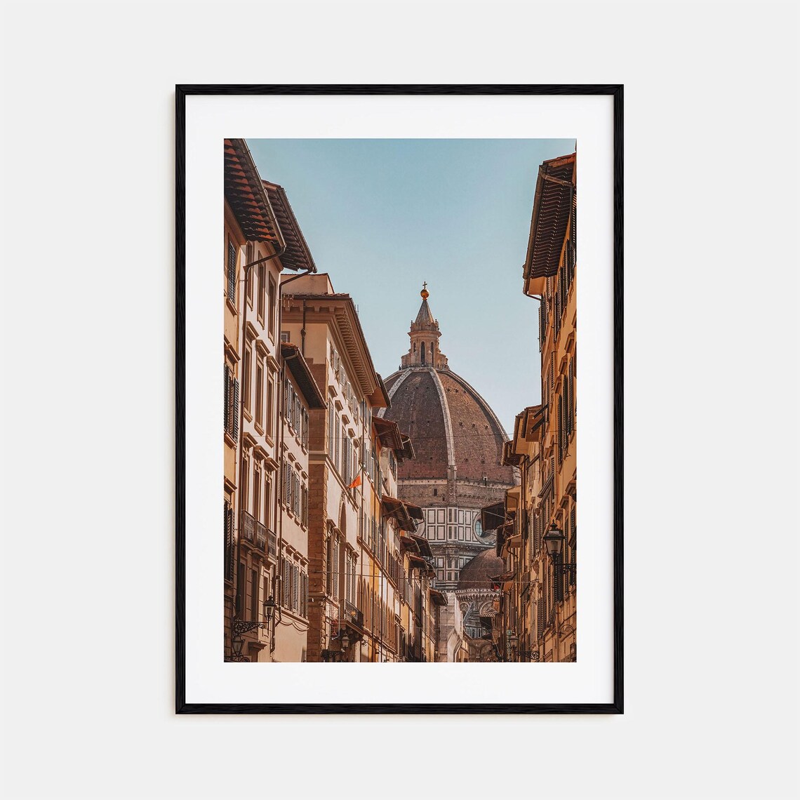 Florence Italy Brunelleschi Dome Old Town Street View Photo Poster