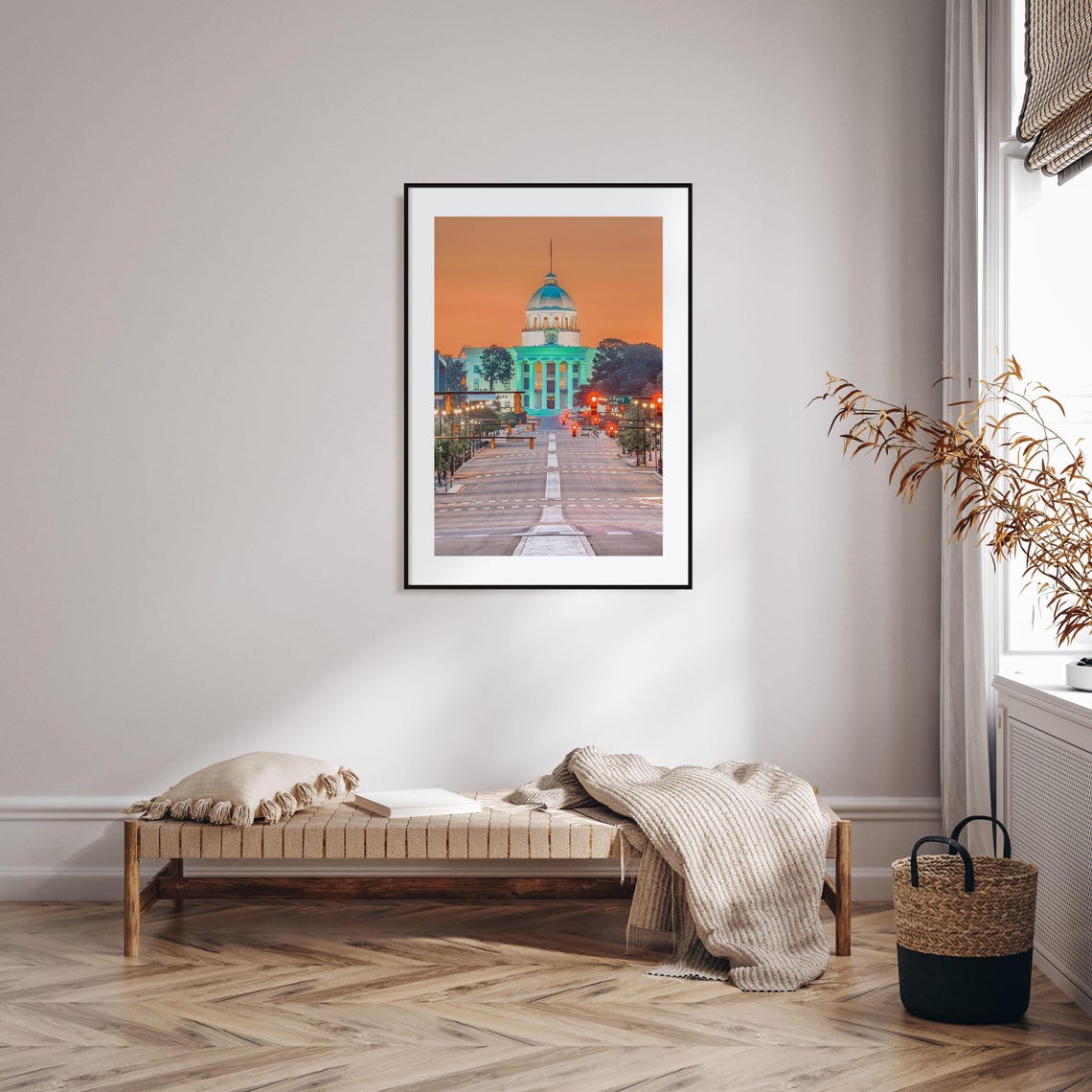 Montgomery Alabama Capitol Building Sunset Street View Poster - Image 2
