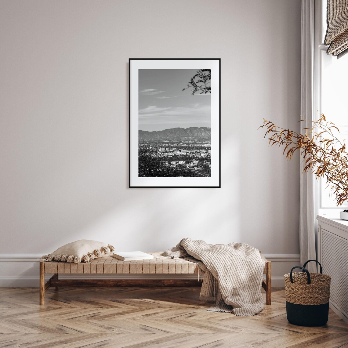 San Fernando Valley Black and White Travel Poster - Image 2