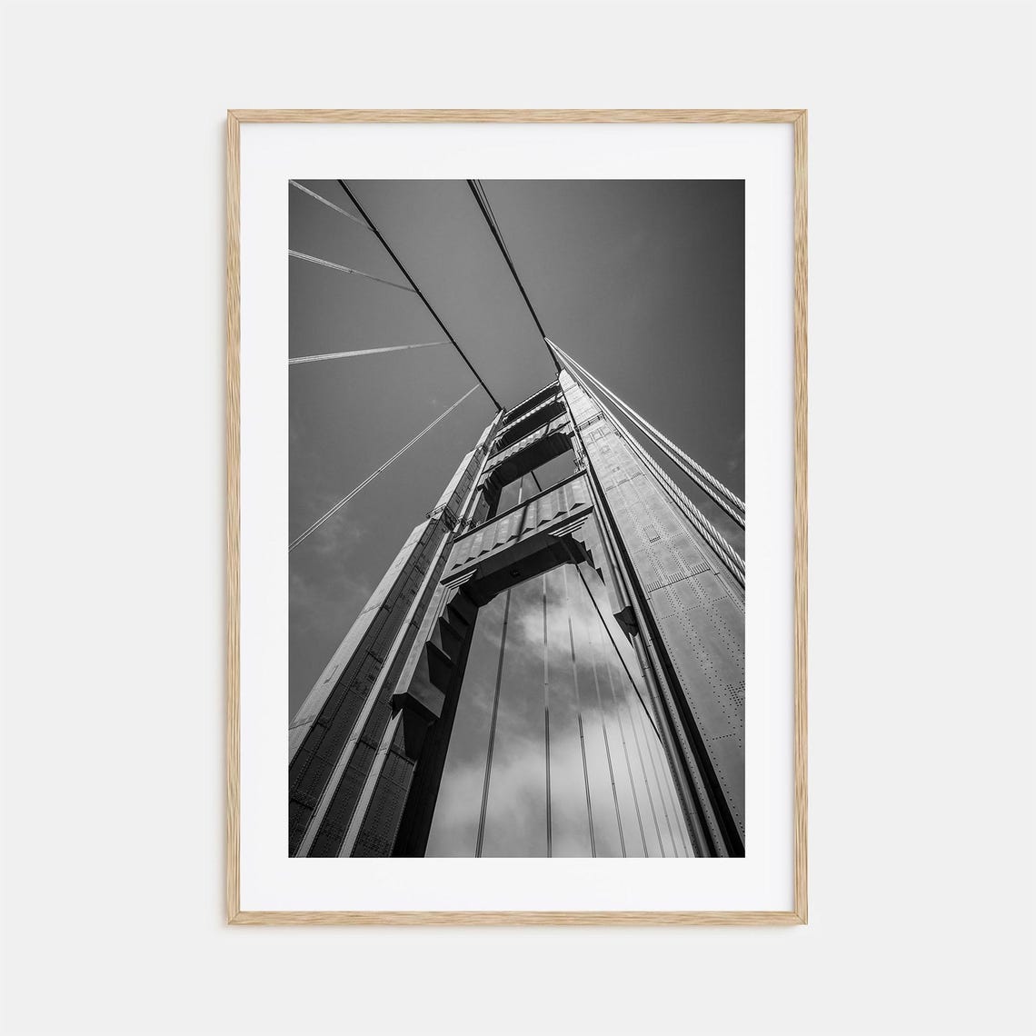 Iconic Golden Gate Bridge Tower San Francisco Architecture Poster