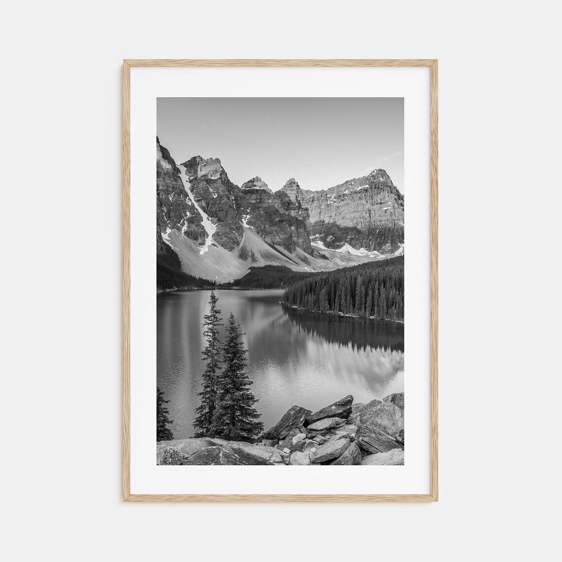 Lake Louise Black And White Travel Poster, Map Art