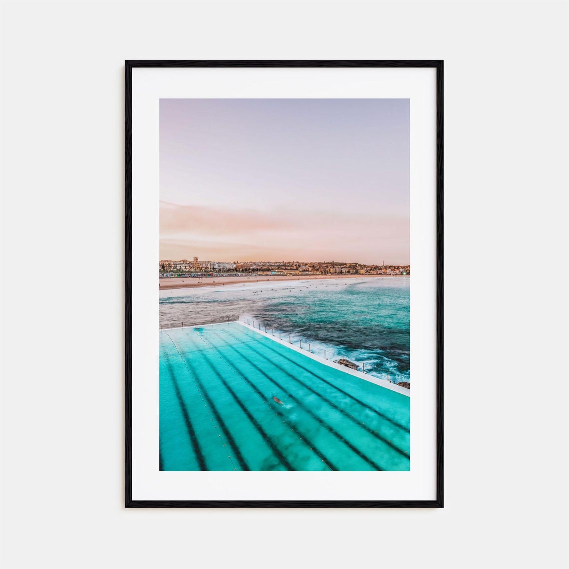 Bondi Beach Icebergs Sydney Beach Ocean Pool Sunset Scene Poster