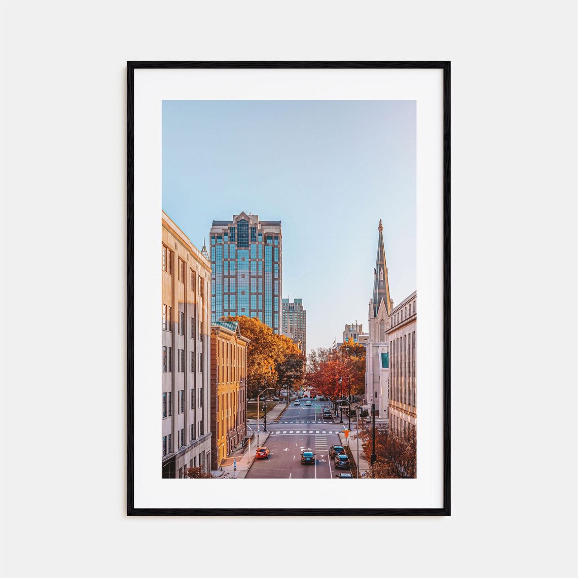 Raleigh Colorful Poster Print No 2, City Map