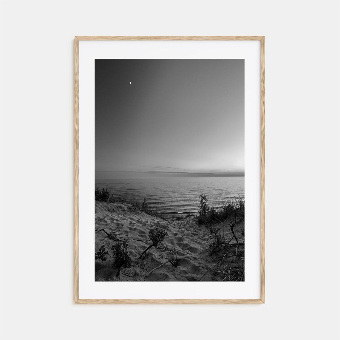 Lake Michigan Photo Poster Print No 3 Lake Michigan Black And White Art Lake Michigan Wall Photography Travel Map Poster