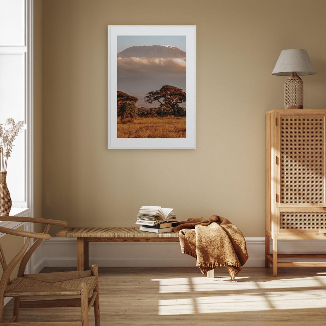 Mount Kilimanjaro African Summit Above Clouds Acacia Tree Poster - Image 3