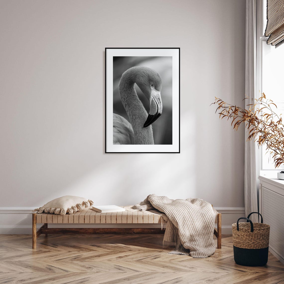Flamingo Photo Poster Print Flamingo Black And White Wall Art Flamingo Wall Photography Flamingo Travel Flamingo Map Poster - Image 2