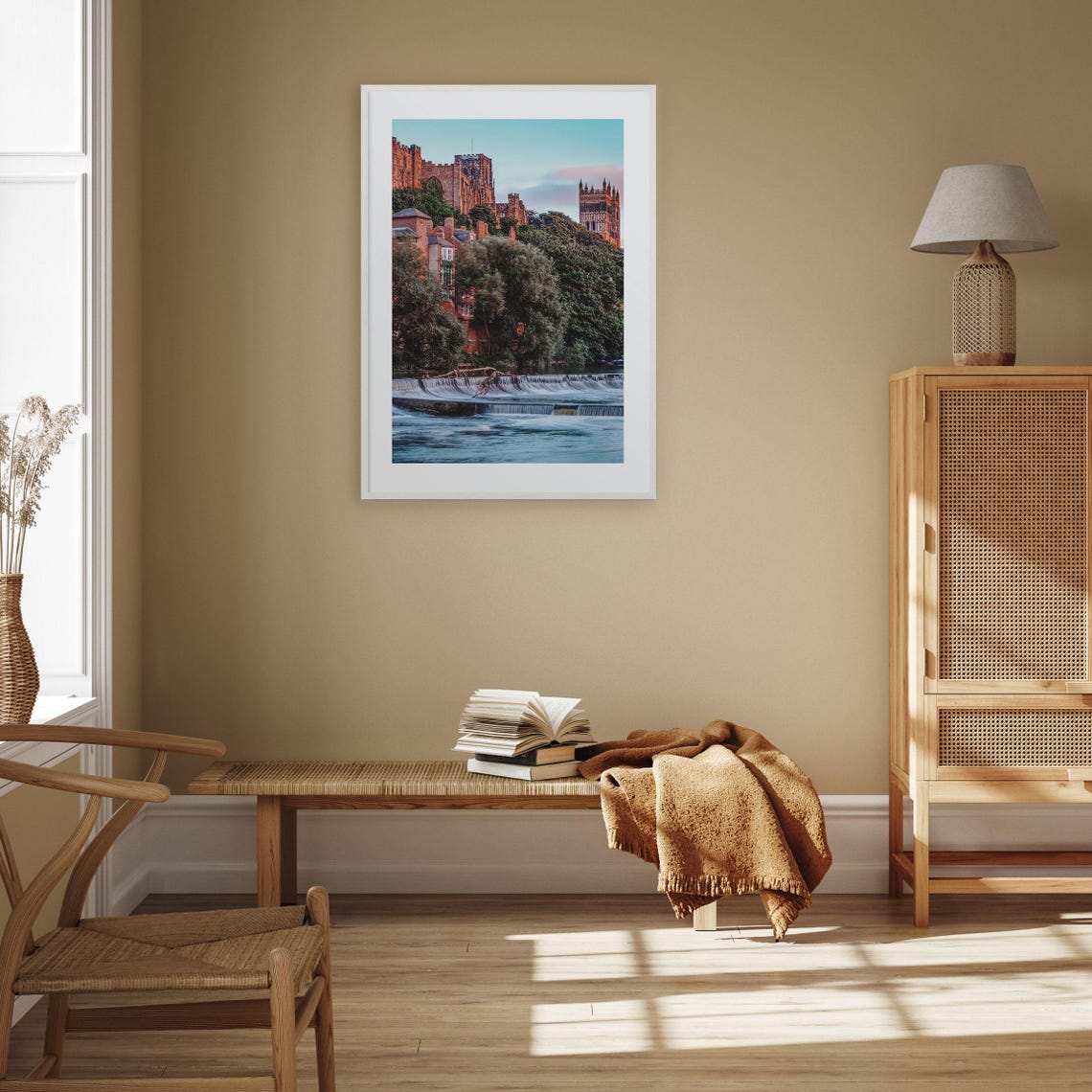 Durham England Cathedral Castle River Weir Golden Hour Photo Poster - Image 3