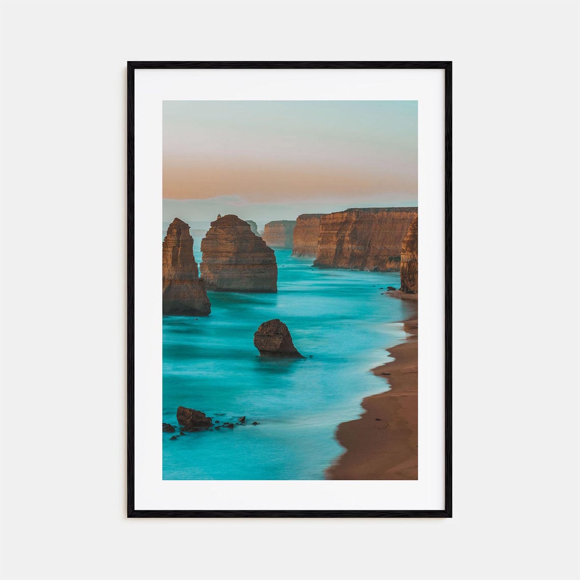 Australia Twelve Apostles Rock Formations At Sunset Photo Poster