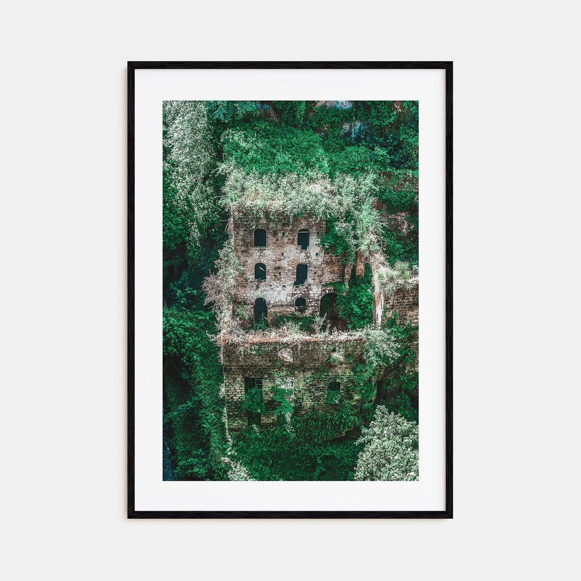 Mill Valley Ancient Stone Ruin Overgrown Green Jungle Poster