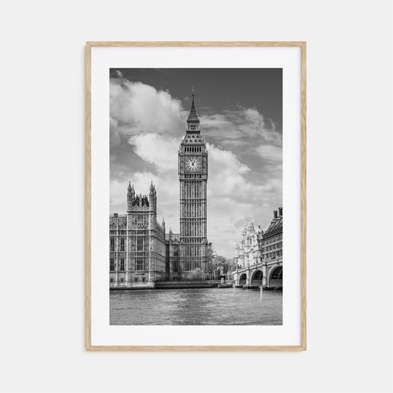 London Black And White Travel Poster, Photo Print