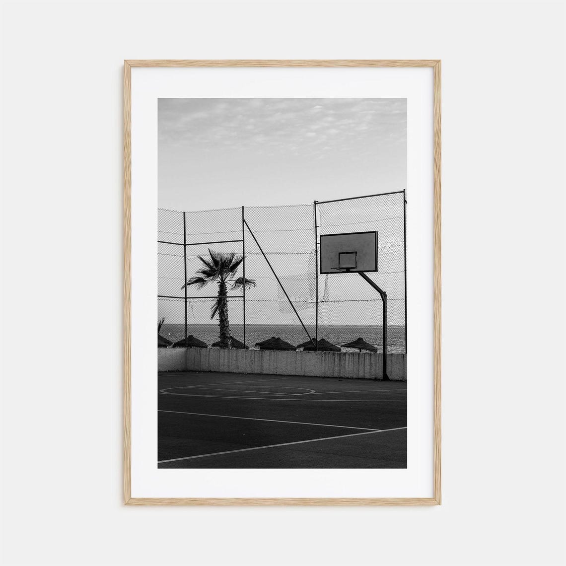 Basketball Court Photo Poster Print No 3 Basketball Court Black And White Art Basketball Court Wall Photography Travel Map Poster