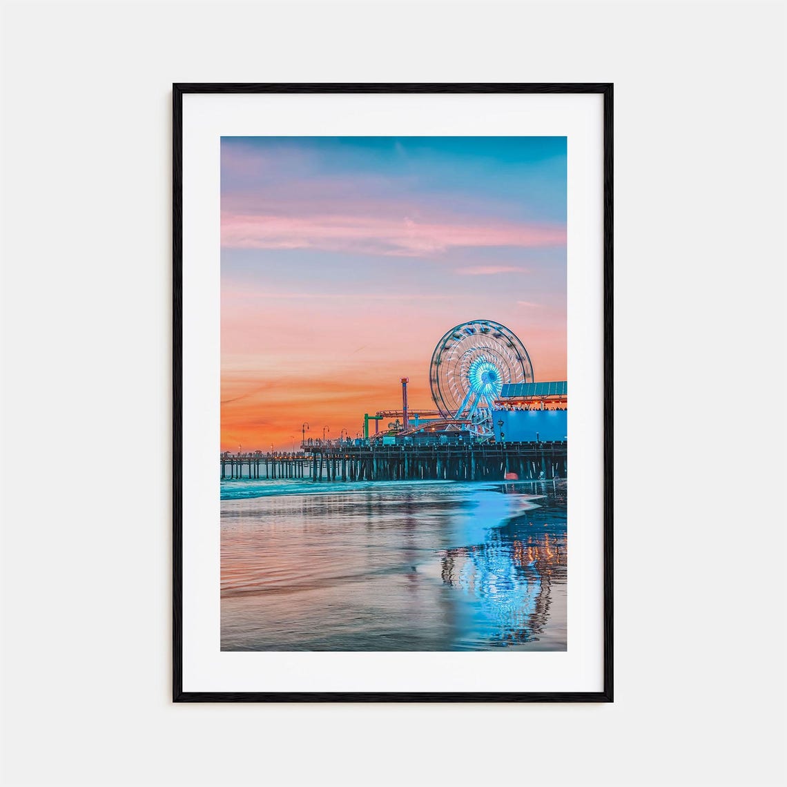 Santa Monica Colorful Poster Print No 2 Santa Monica Photo Art Santa Monica Decor Travel Print Santa Monica Street Map Poster City Map