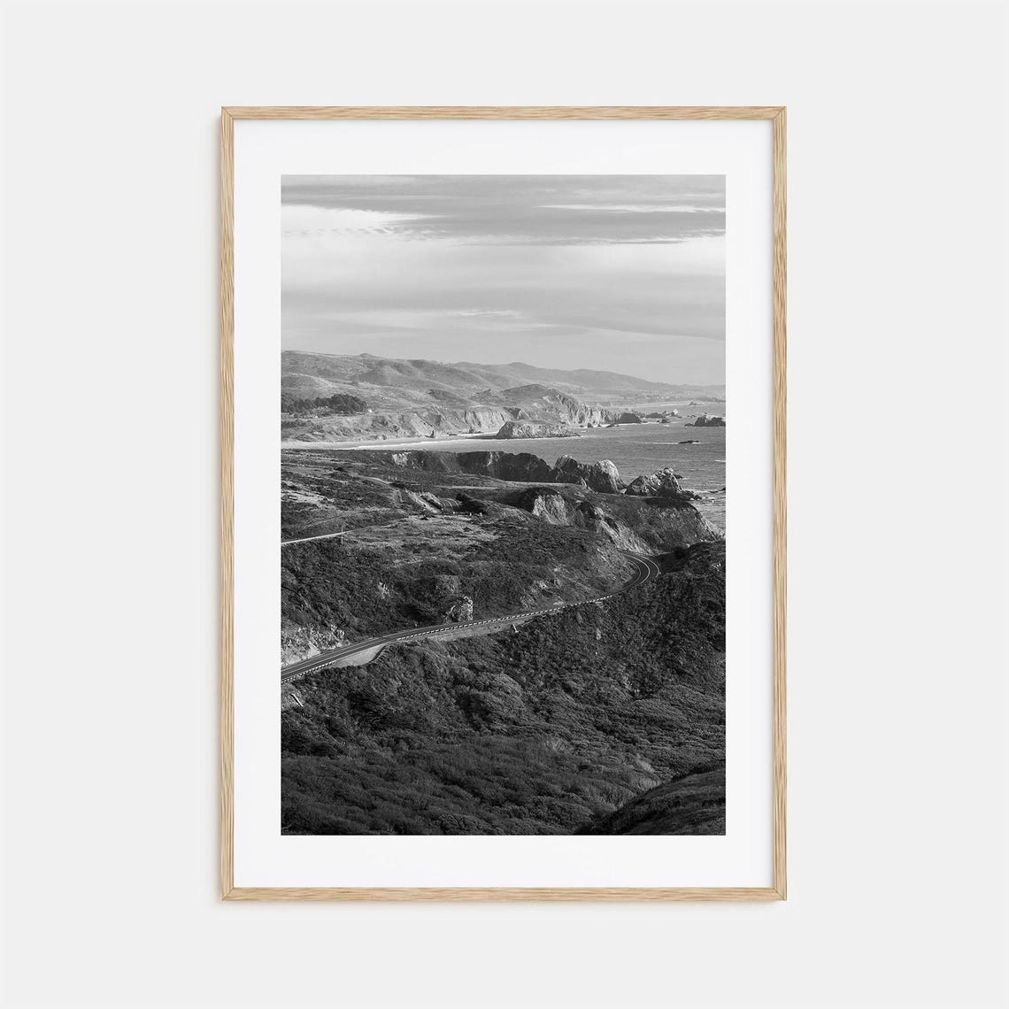 Big Sur California Highway 1 Coastal Road Cliffs Ocean View Poster