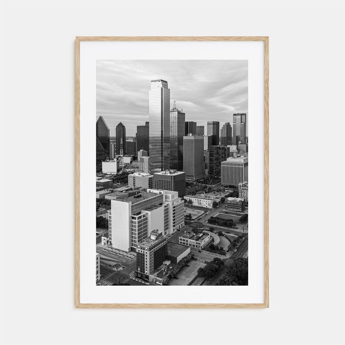 Dallas Photo Poster Print No 1 Dallas Black And White Wall Art Dallas Wall Photography Dallas Travel Dallas Map Poster