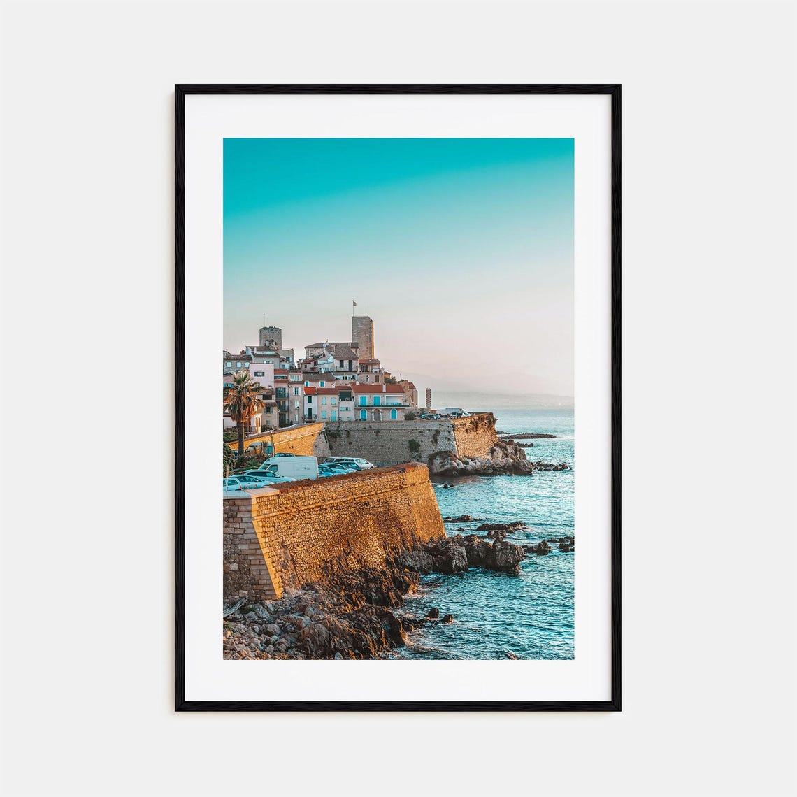 Antibes France Old Town Cliffs Mediterranean Sea Photo Poster