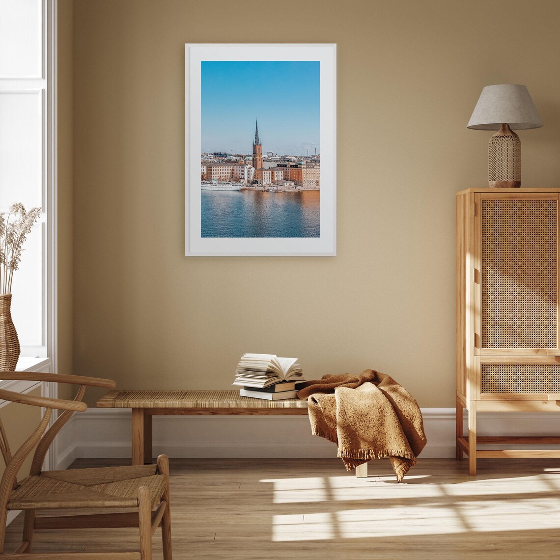 Stockholm Sweden Harbor Riddarholmen Church Spire Photo Poster - Image 2