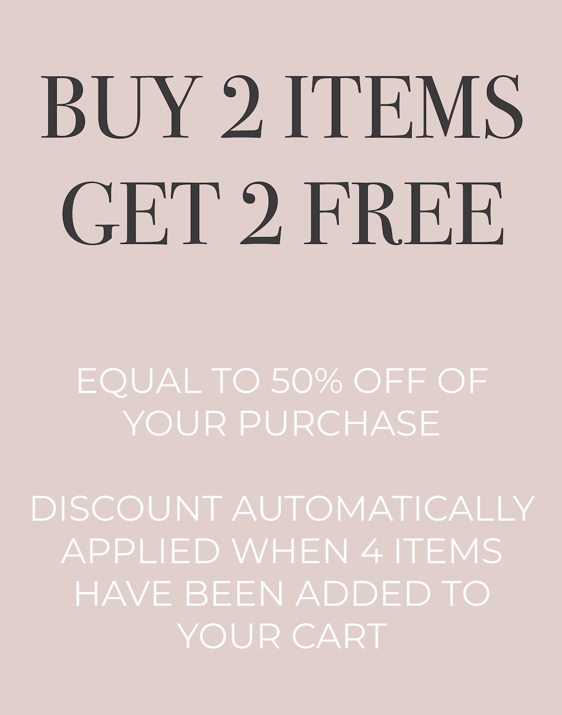 Buy 2 Get 2 Free Store Sale Discount Announcement Promo Poster