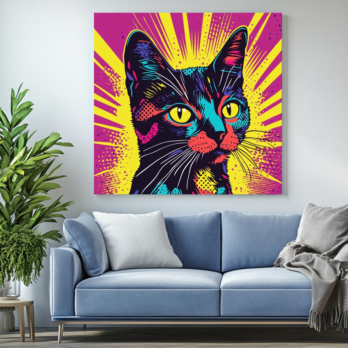 Cat Wall Decor, Minimalist Contemporary Decor - Image 2