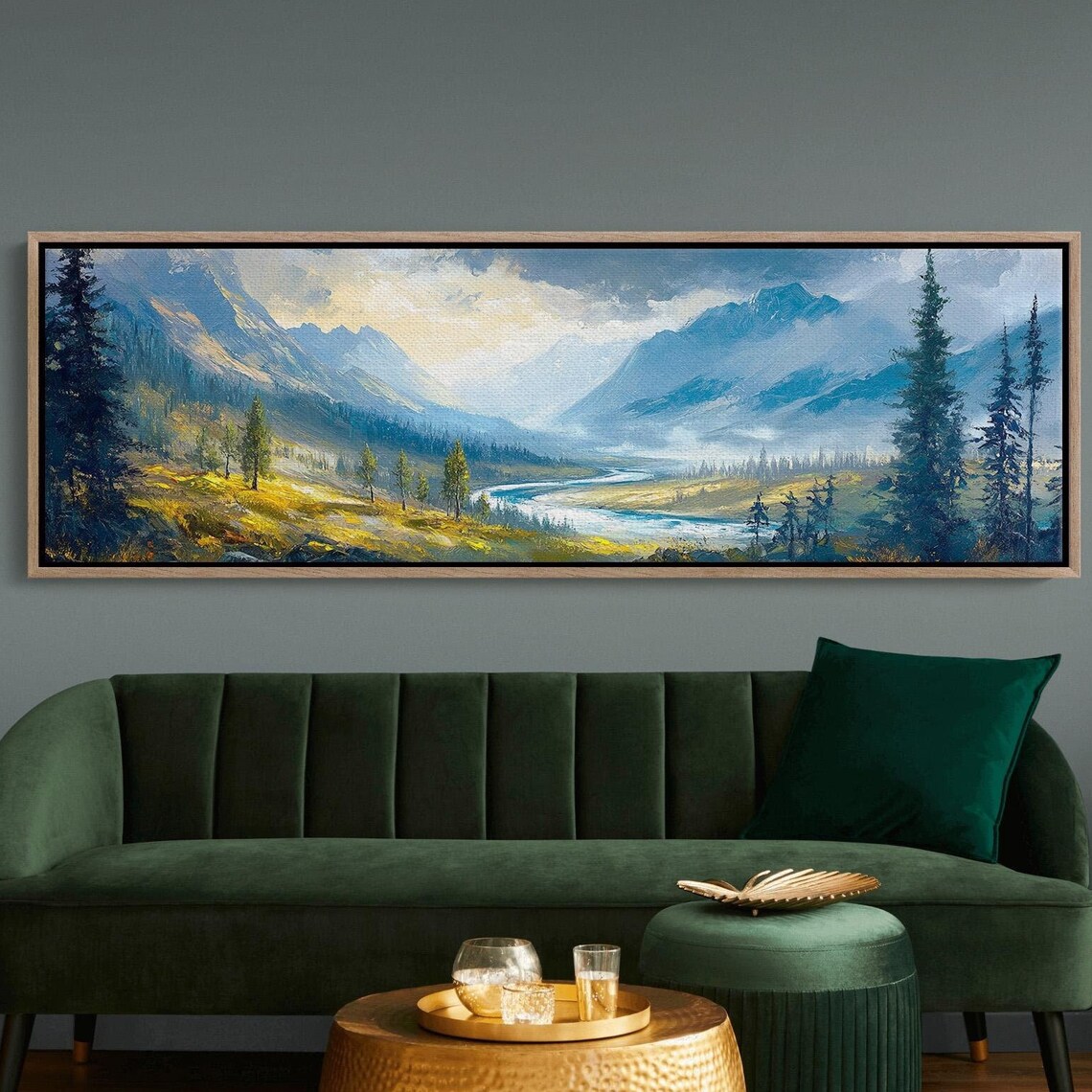 Smoky Mountains Landscape - Misty River Valley