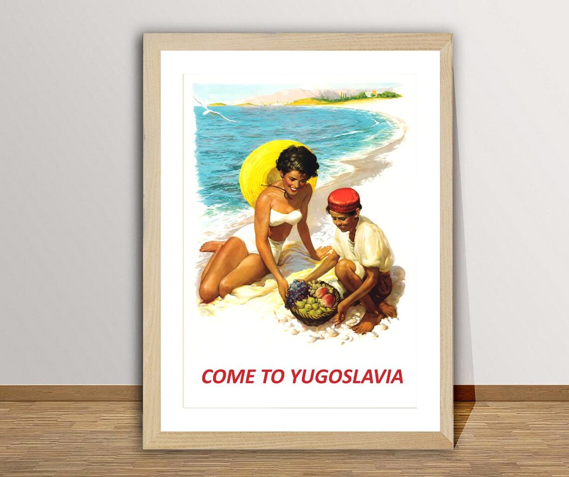 Come To Yugoslavia Vintage Travel Poster