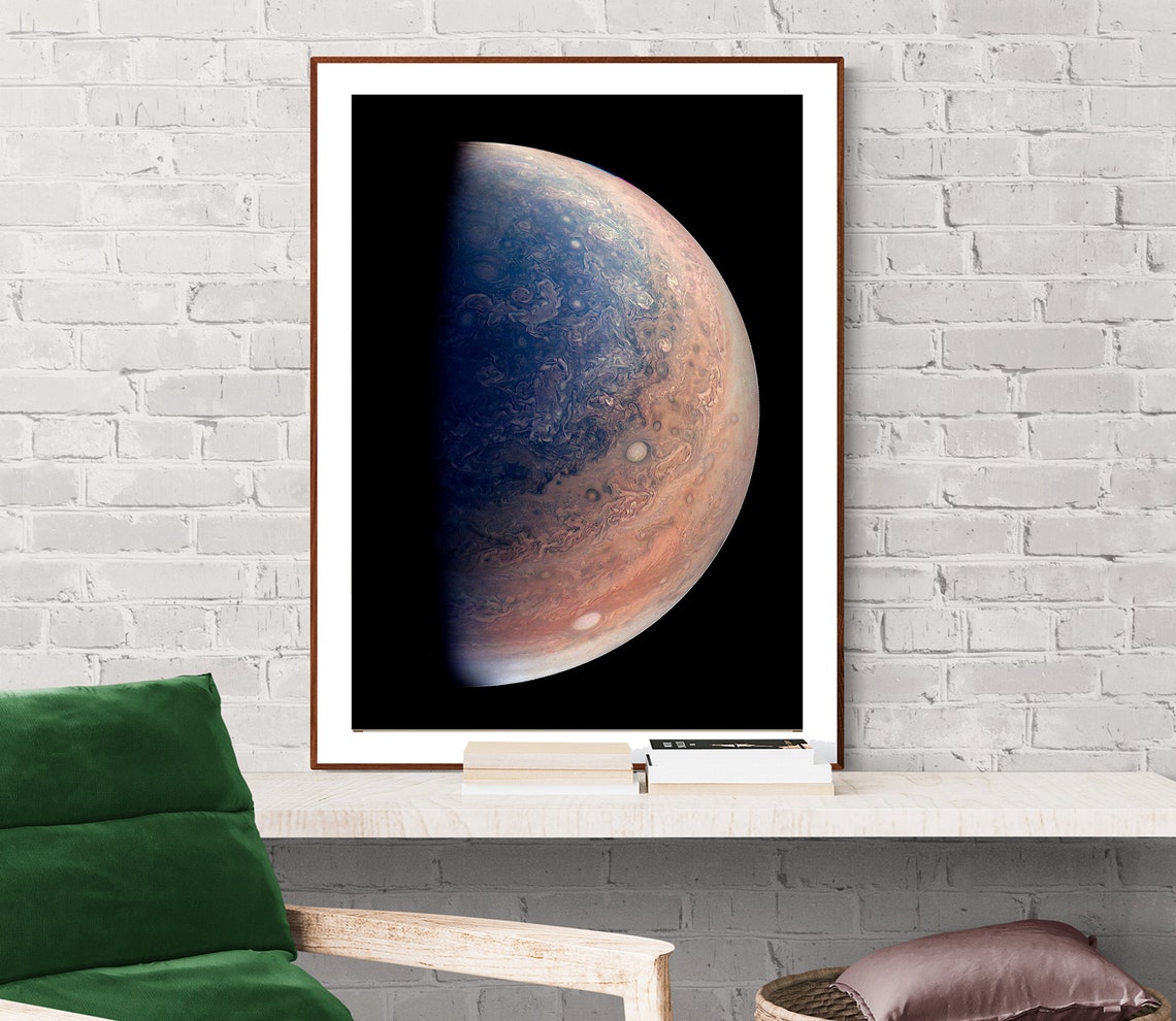 Jupiter Approaching Dramatic Swirling Storm Clouds Photo Poster - Image 2