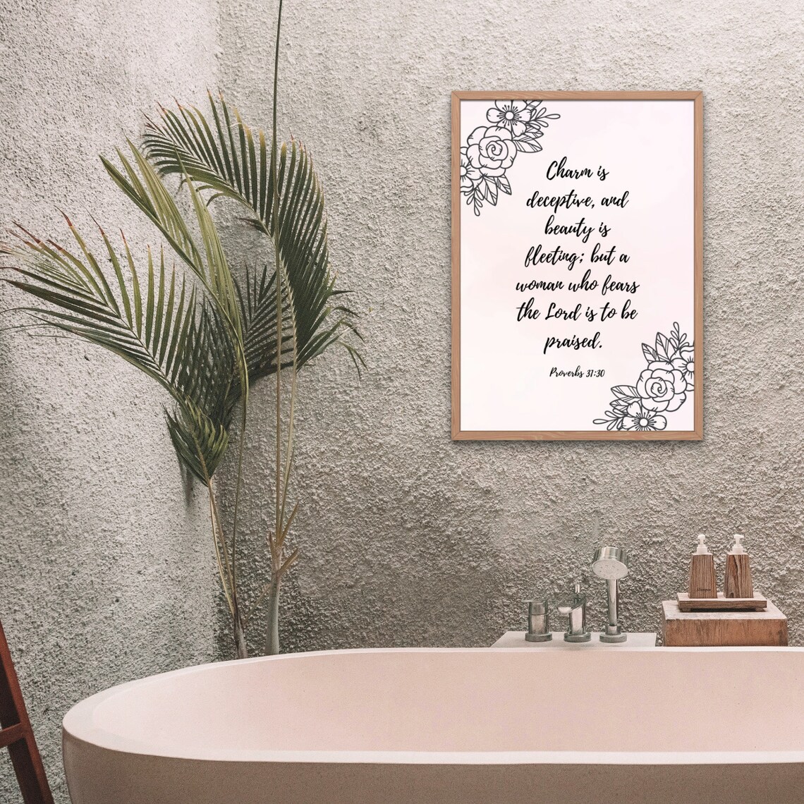 Charm Is Deceptive Proverbs 31 30 Woman Who Fears the Lord Poster
