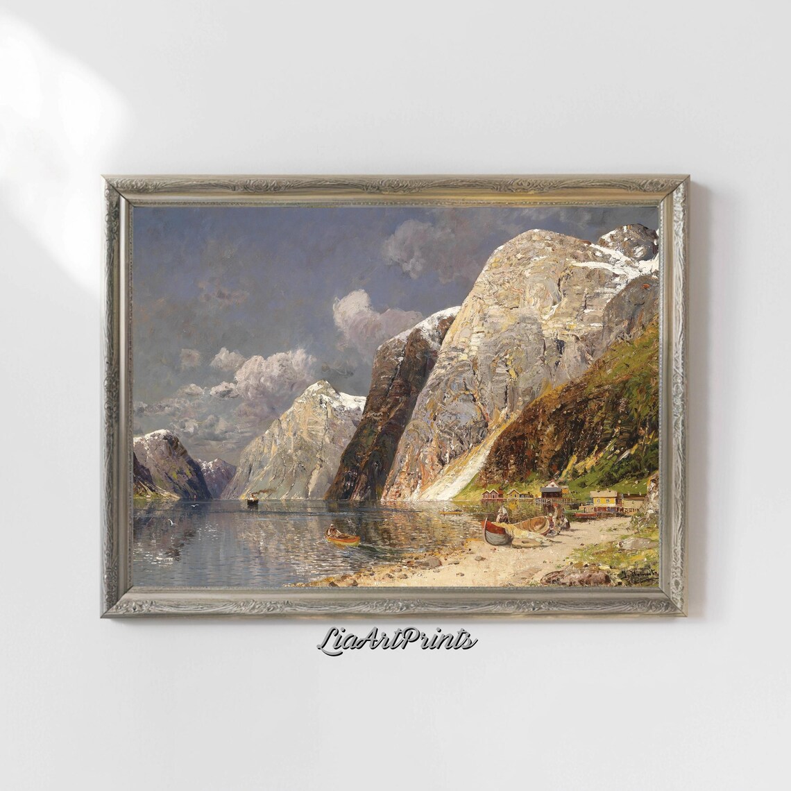 Vintage Mountain Landscape Wall Art Scenic Nature Rustic Travel Inspired Home Decor - Image 4