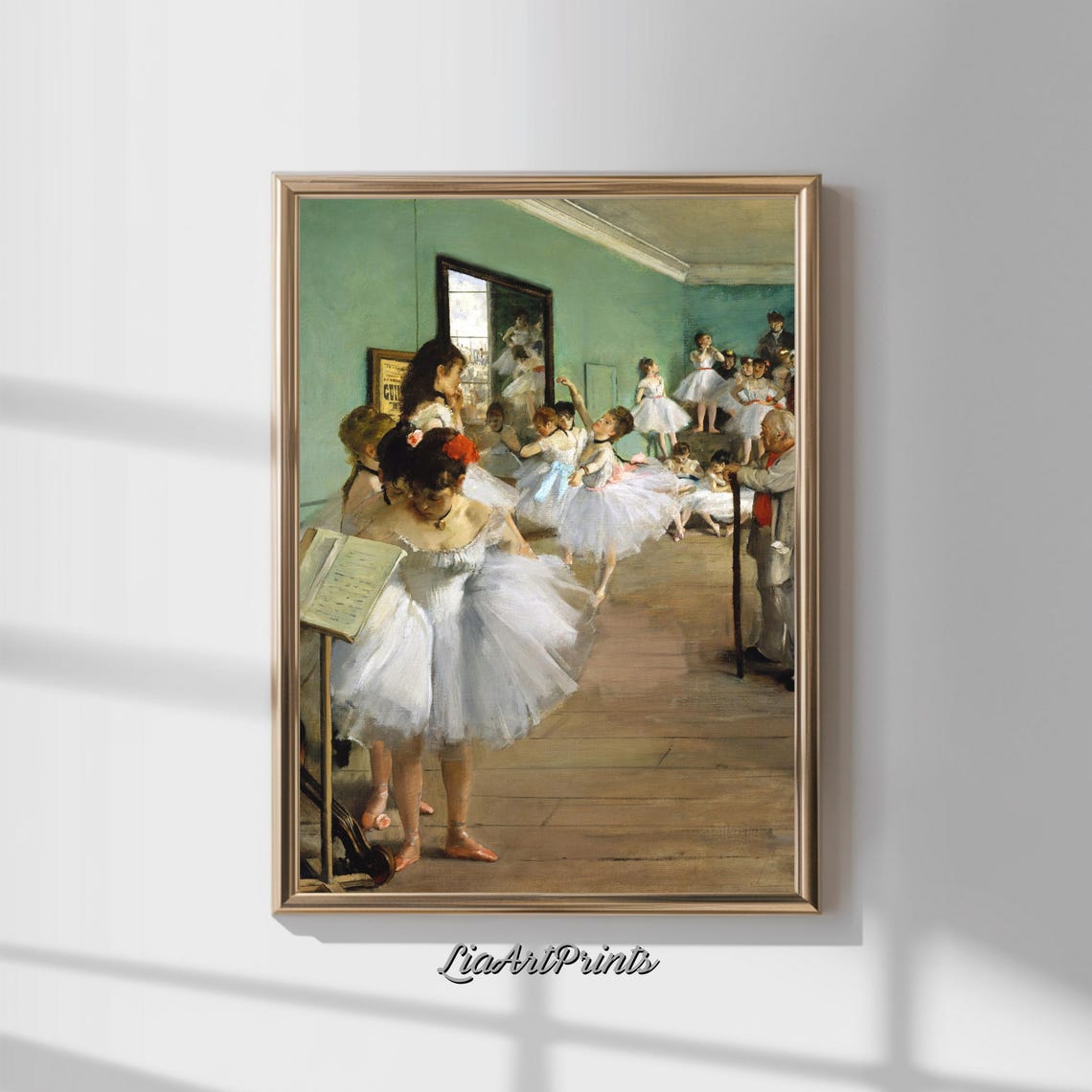 Graceful Ballet Rehearsal Wall Art Timeless Dance Studio Scene Artwork For Classic And Sophisticated Decor