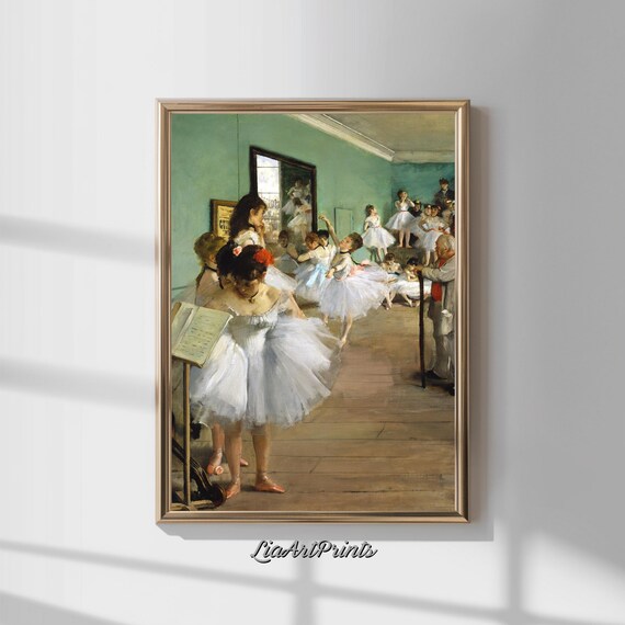 Edgar Degas The Dance Class Ballerinas Rehearsal Studio Classic Poster