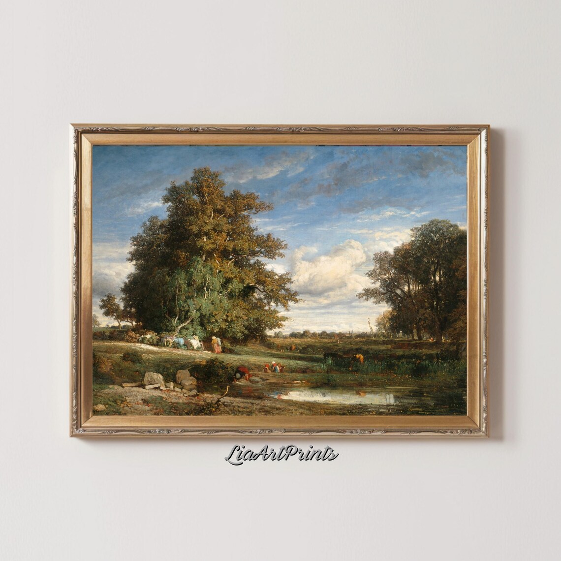 Rural Landscape With Workers, Agricultural Scene - Image 3