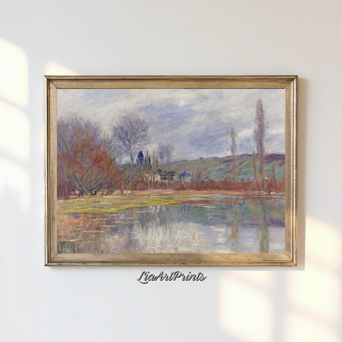 Tranquil River Scene, Serene Pastoral Landscape