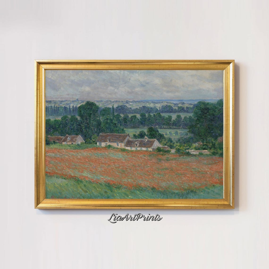 Charming Countryside Landscape Wall Art Serene Fields And Village Scene Artwork For Rustic And Traditional Decor - Image 2