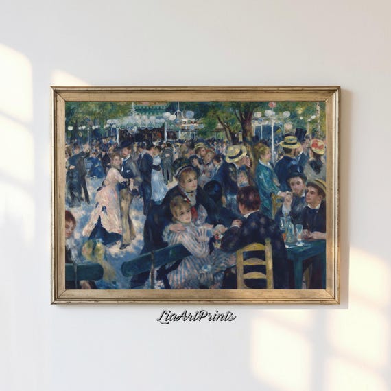 Lively Caf Scene Wall Art Vintage Social Gathering Artwork Artwork For Rustic And Eclectic Decor
