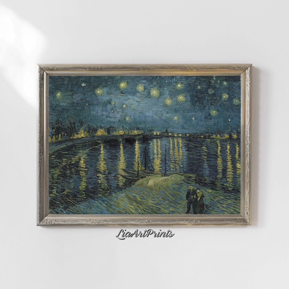 Starry Night Over The Rhne, Van Gogh Inspired - Image 4