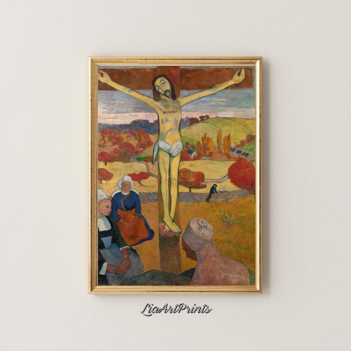 Paul Gauguins The Yellow Christ Post Impressionist Art Print Bold Religious Masterpiece - Image 4