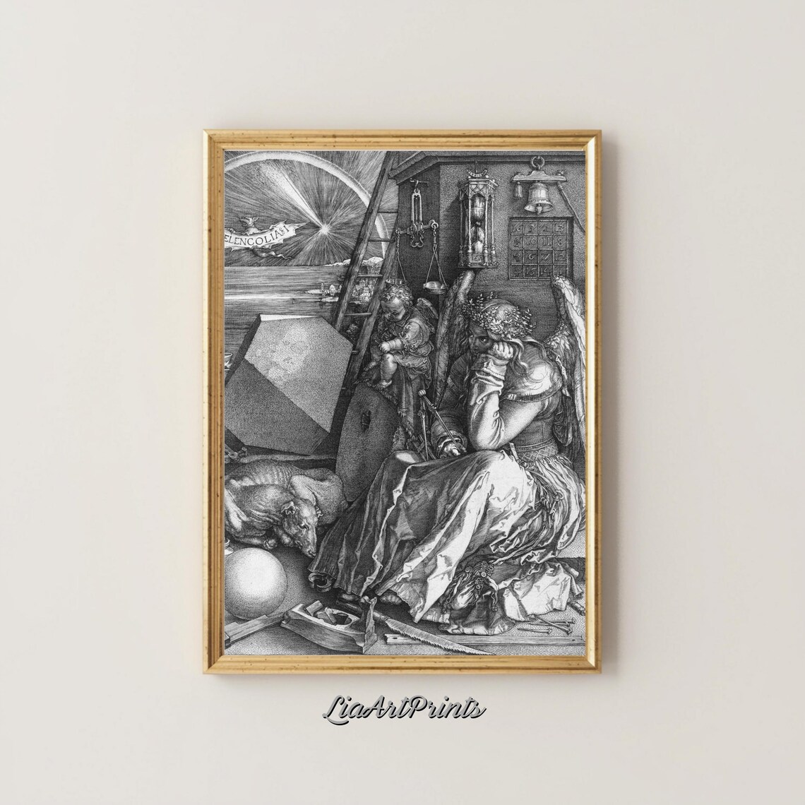 Albrecht Durer Melencolia I Classic Engraving Masterpiece Poster - Image 5