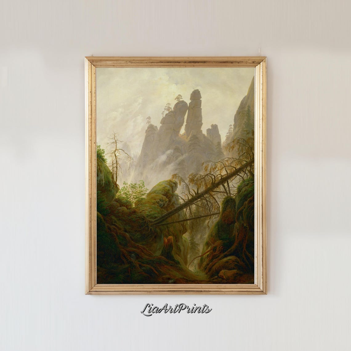Caspar David Friedrich Rocky Ravine Dramatic Mountain Gorge Poster - Image 3