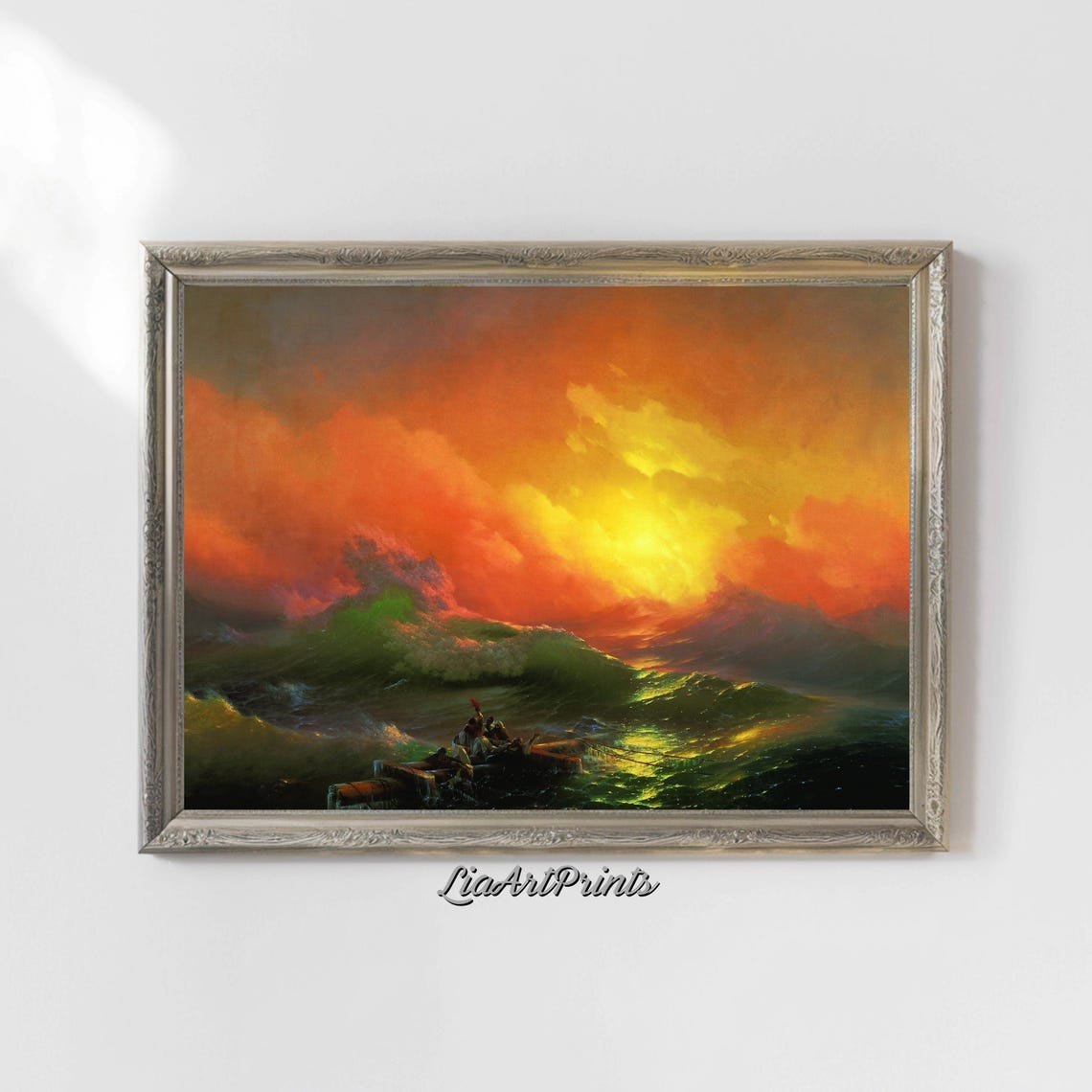Ivan Aivazovsky The Ninth Wave Dramatic Stormy Sea Shipwreck Poster - Image 4