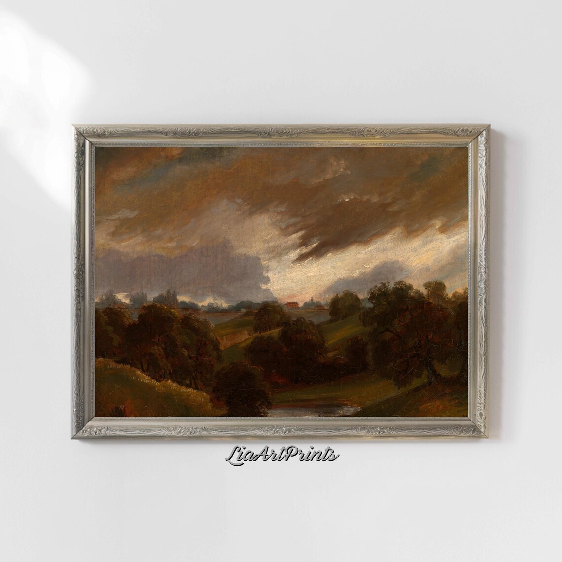 Dramatic Rural Landscape, Stormy Sky Over Rolling Hills - Image 4