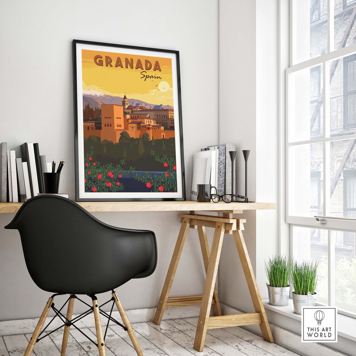 Granada Travel Poster, Andalusia Spain Wall Art - Image 4