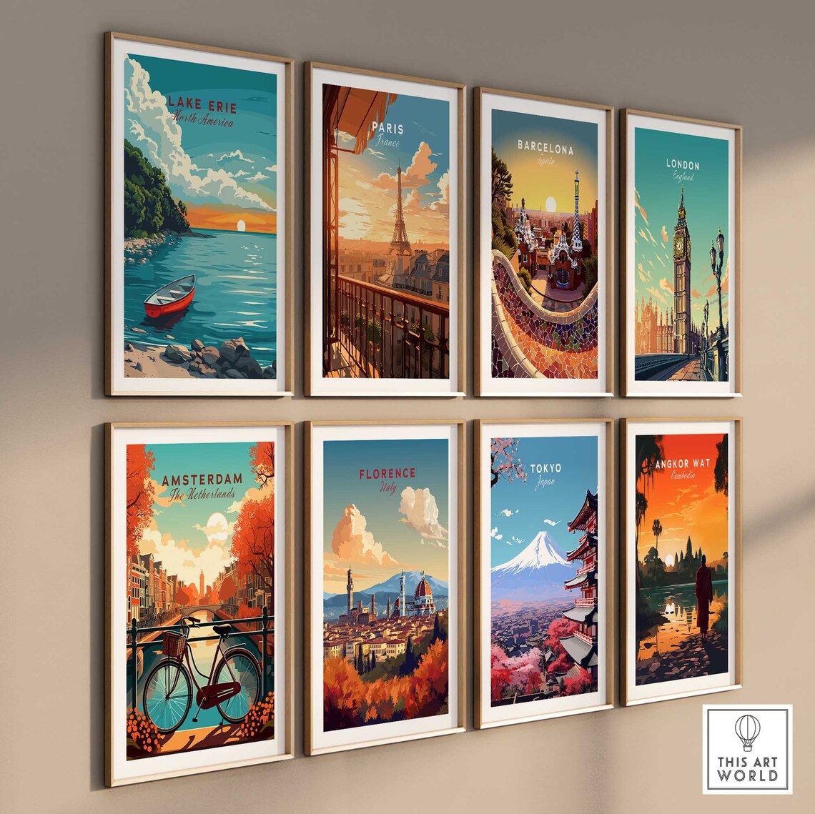 Lake Erie Travel Poster, Great Lakes Wall Art Print - Image 3