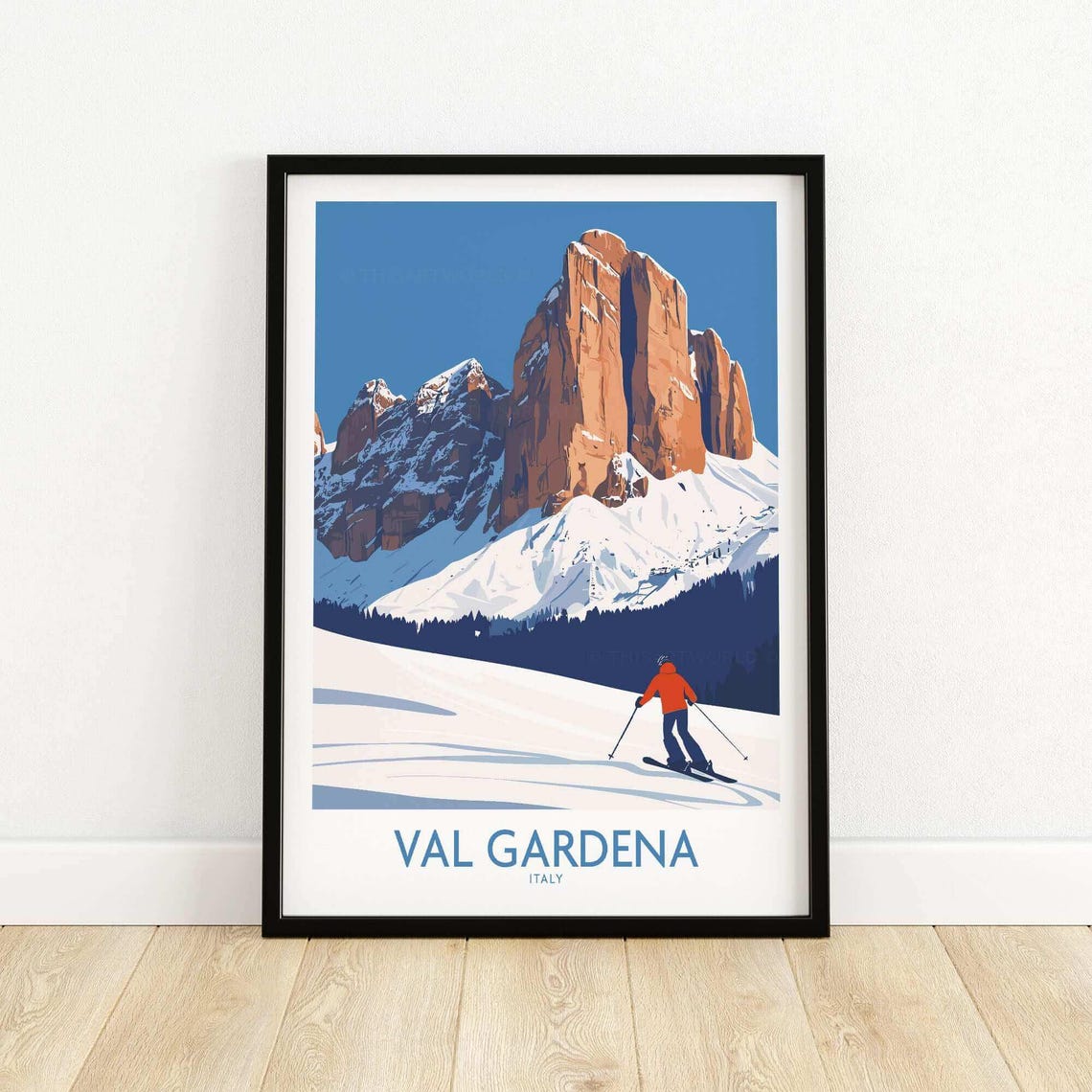 Val Gardena Travel Poster, Ski Resort Adventure - Image 5