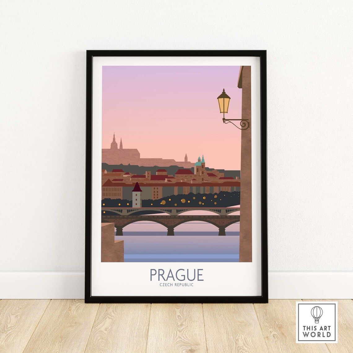 Prague Travel Poster, Prague City Art Print