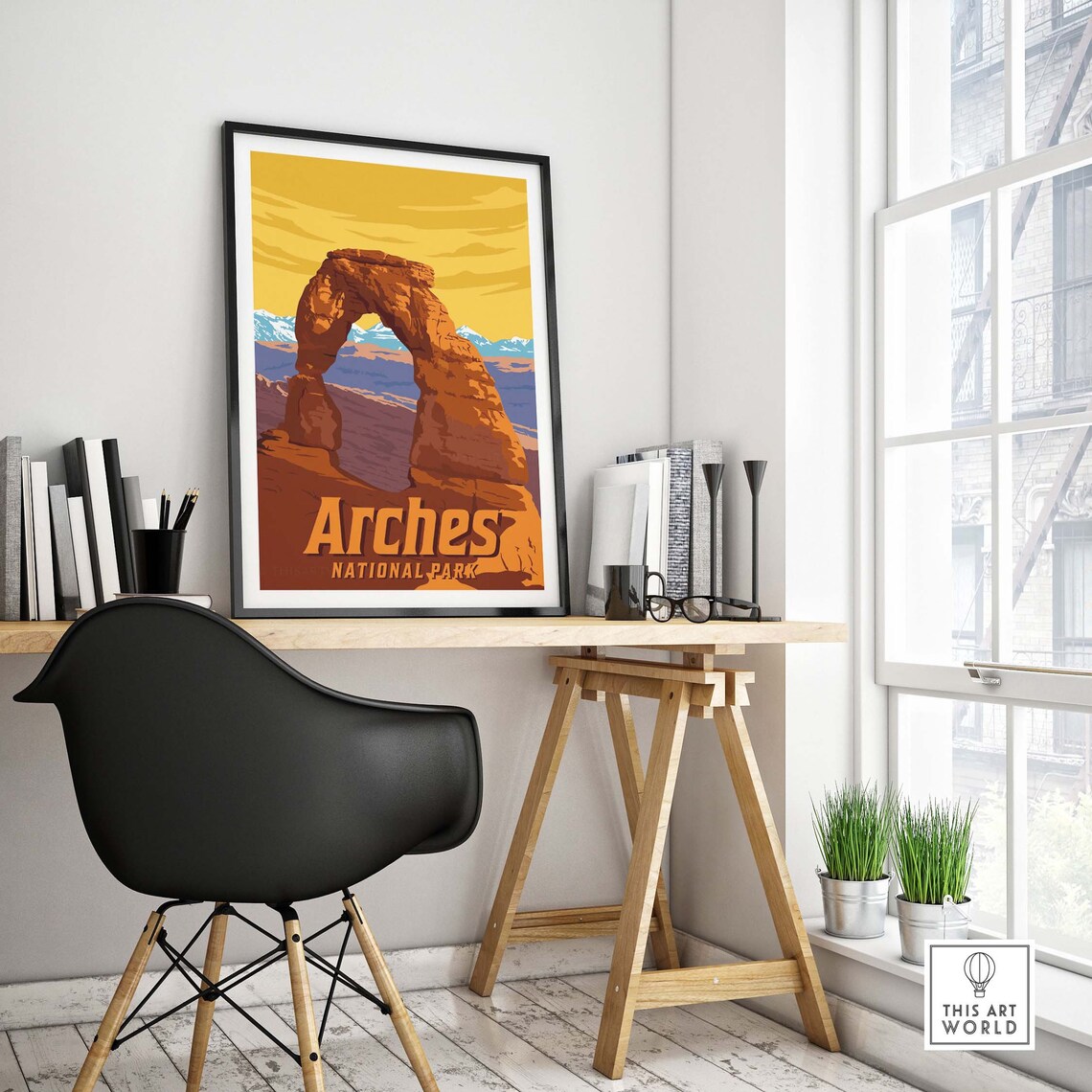 Arches National Park Vintage Delicate Arch Utah Travel Poster - Image 4